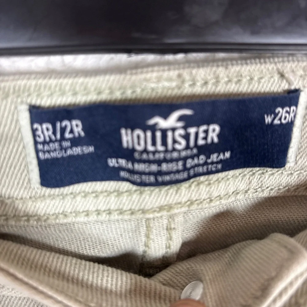 Hollister Dad Jeans Womens 26 Sage Green Excellent Ultra High Rise‎ Carpenter